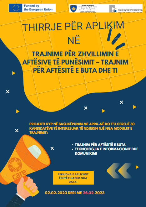 Thirrje për aplikim – Trajnim për aftësitë e buta dhe TI